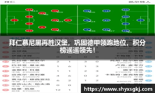 拜仁慕尼黑再胜汉堡，巩固德甲领跑地位，积分榜遥遥领先！